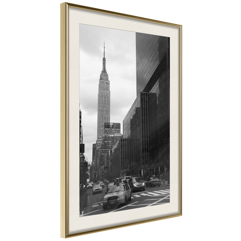 Poster - Empire State Building  - goud passepartout