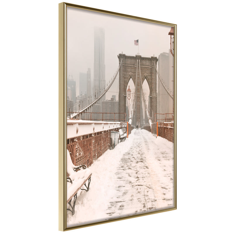 Poster - Winter in New York  - goud