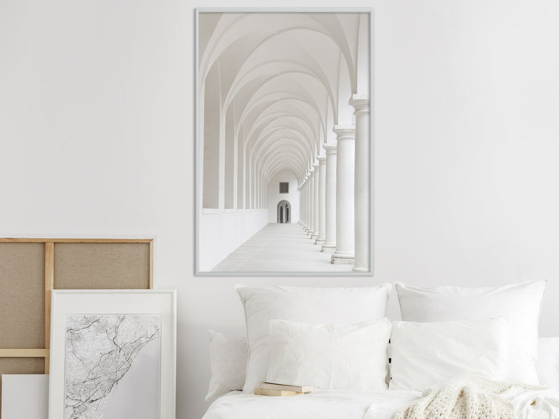 Poster - White Colonnade   - wit