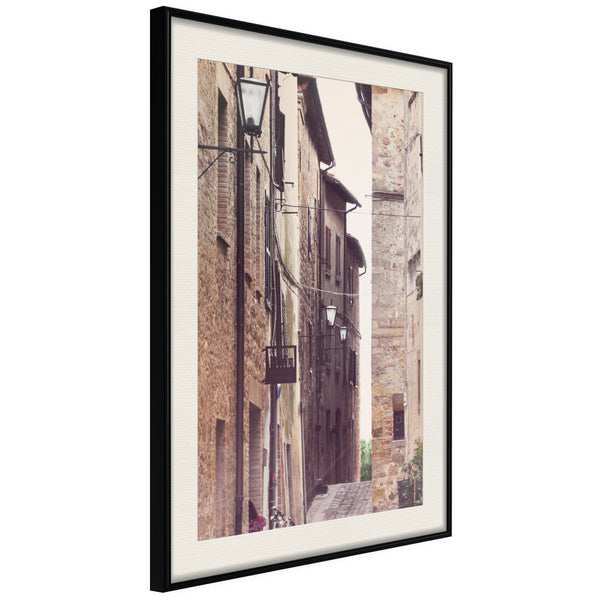 Poster - Brick Buildings  - zwart passepartout