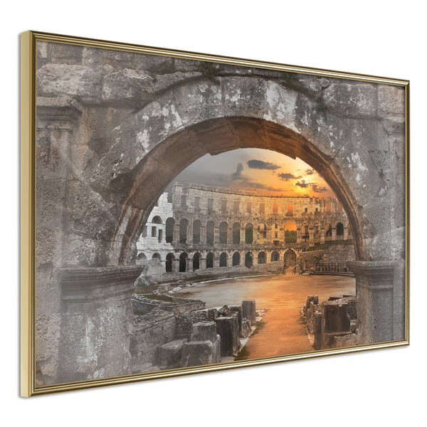 Poster - Sunset in the Ancient City  - goud