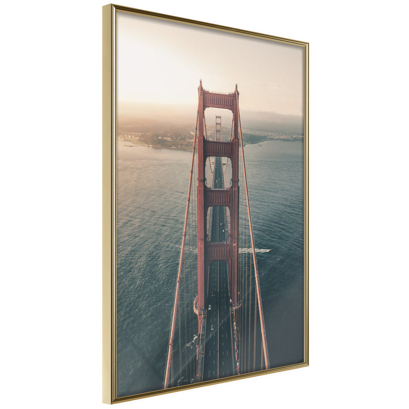 Poster - Bridge in San Francisco I  - goud