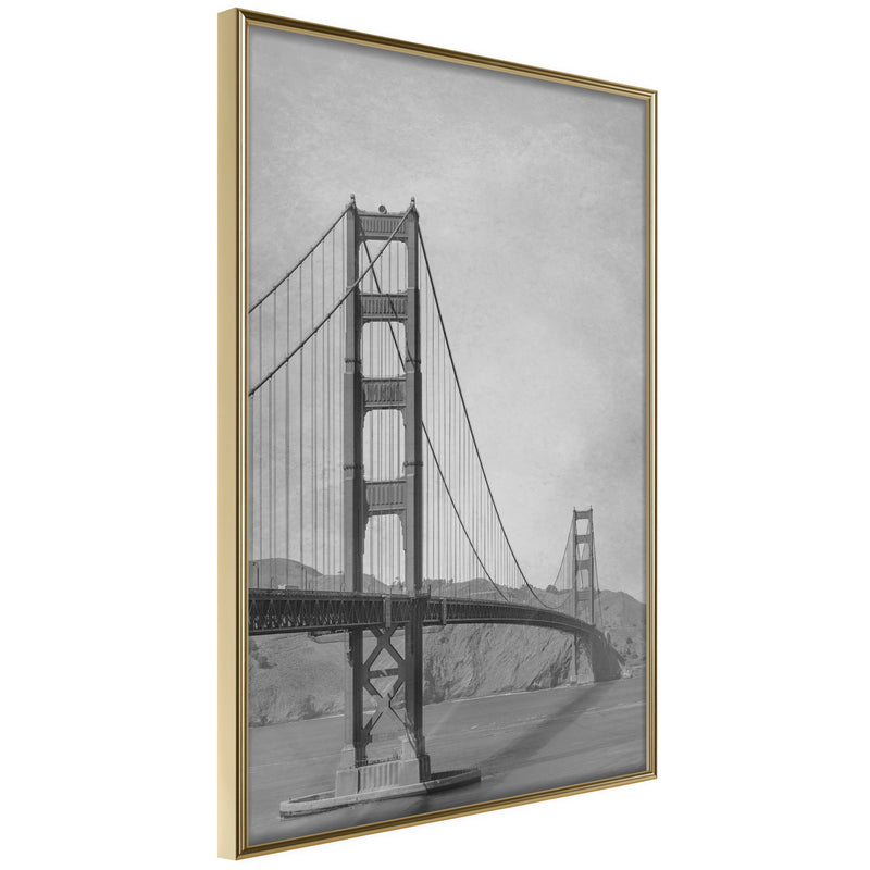 Poster - Bridge in San Francisco II  - goud