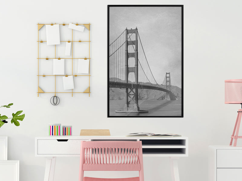 Poster - Bridge in San Francisco II  - zwart