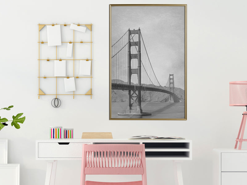 Poster - Bridge in San Francisco II  - goud