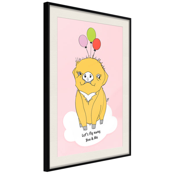 Poster - Birthday Wish  - zwart passepartout