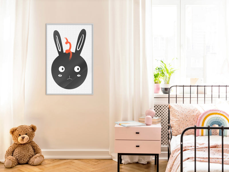 Poster - Surprised Bunny  - wit