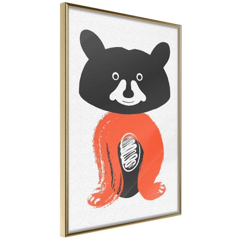 Poster - Little Bear  - goud