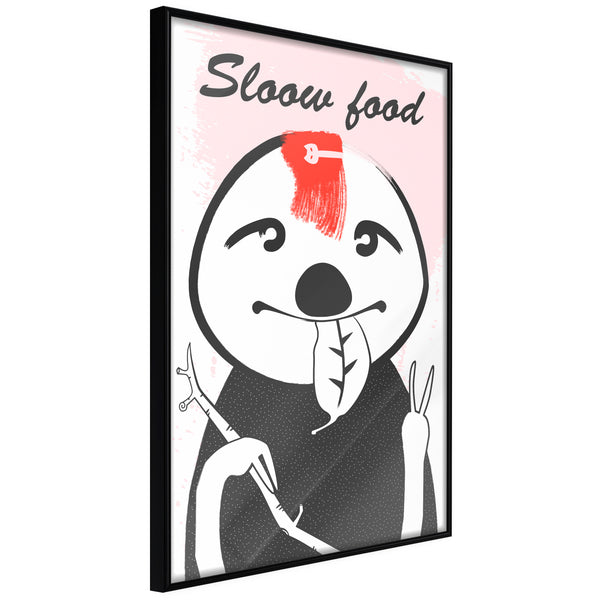 Poster - Sloth's Favourite Food   - zwart