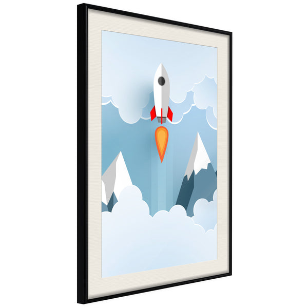 Poster - Bye Bye Earth!  - zwart passepartout