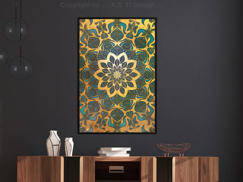 Poster - Oriental Glow  - zwart