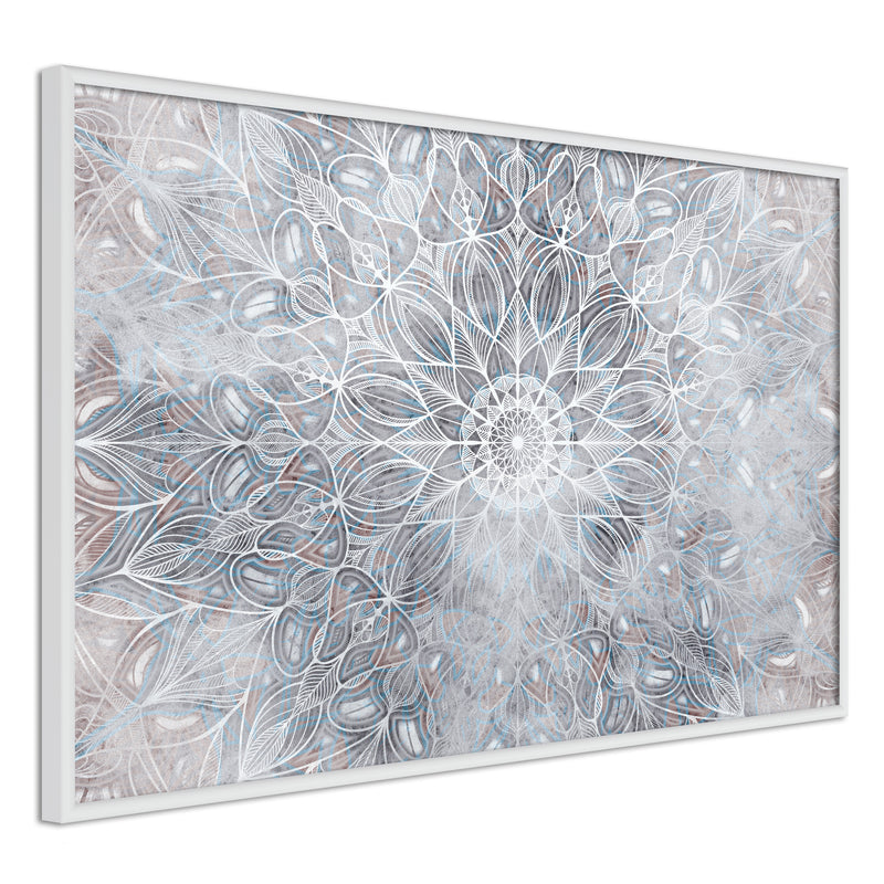 Poster - Winter Mandala  - wit