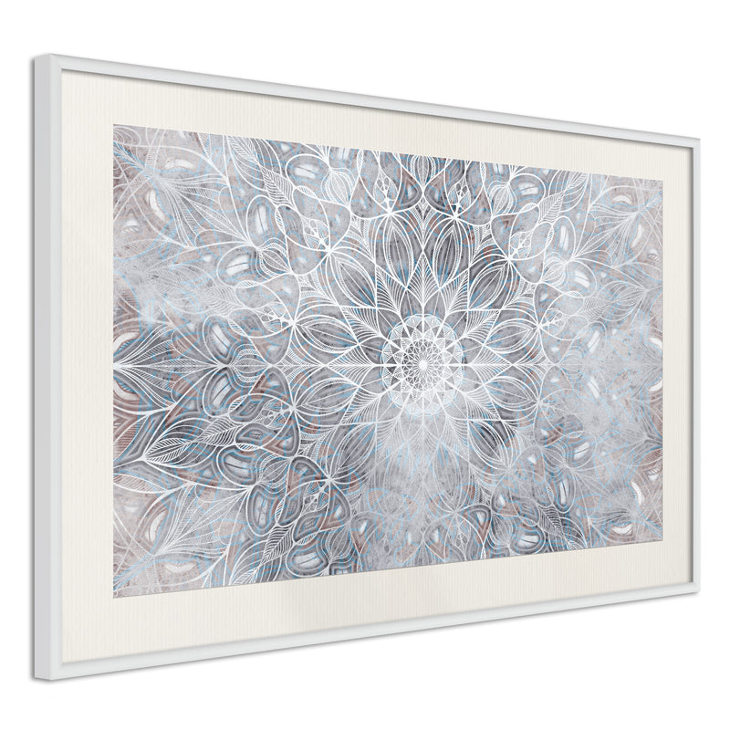 Poster - Winter Mandala  - wit passepartout