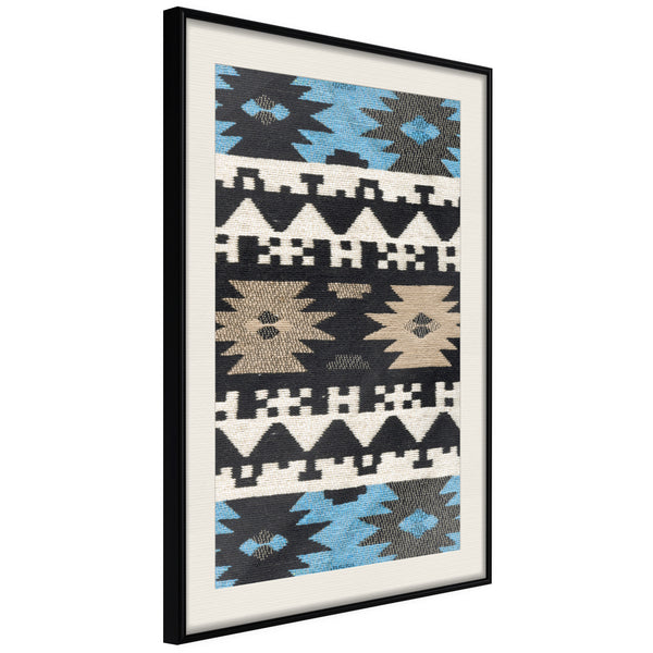 Poster - Tribal Patterns  - zwart passepartout