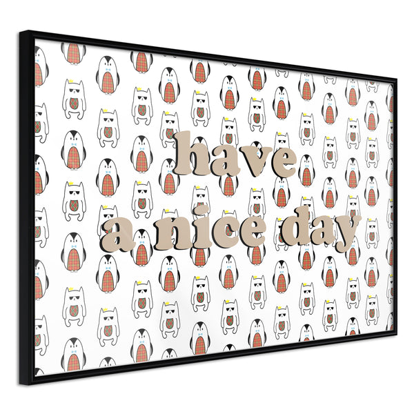 Poster - Animals Wish a Nice Day  - zwart