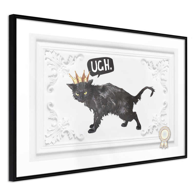 Poster - Cat Rules I  - zwart