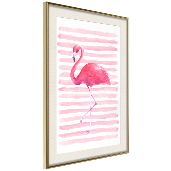 Poster - Pink Madness  - goud passepartout