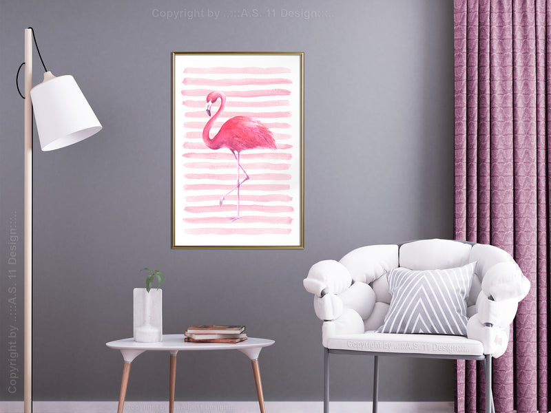 Poster - Pink Madness  - goud