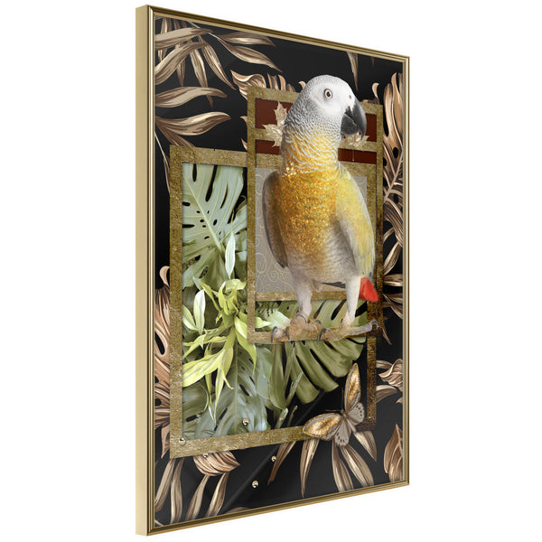 Poster - Composition with Gold Parrot  - goud