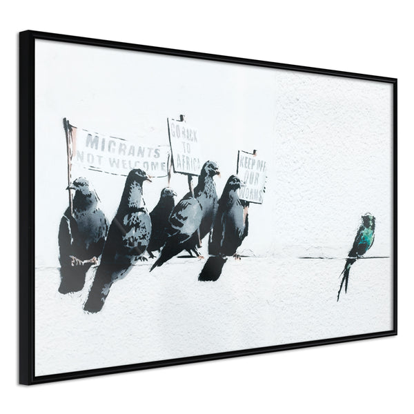 Poster - Banksy: Pigeons  - zwart