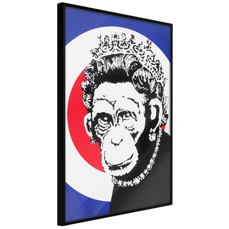 Poster - Banksy: Monkey Queen  - zwart