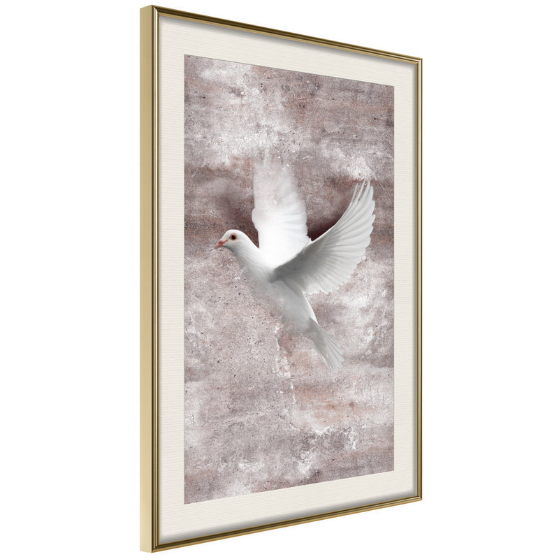 Poster - White Dreams  - goud passepartout