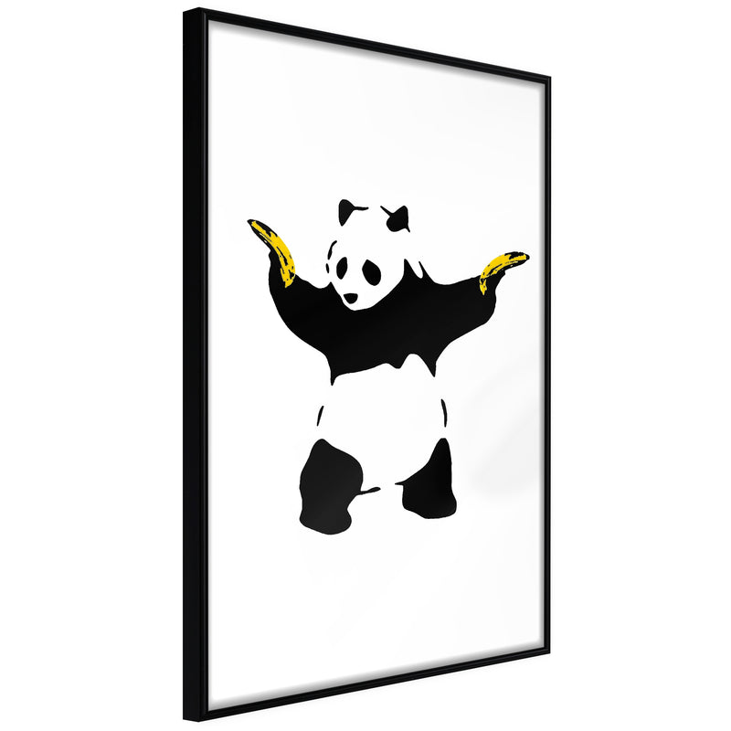 Poster - Banksy: Panda With Guns  - zwart