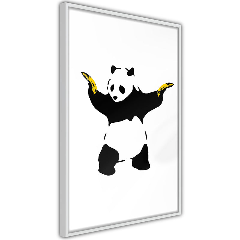 Poster - Banksy: Panda With Guns  - wit