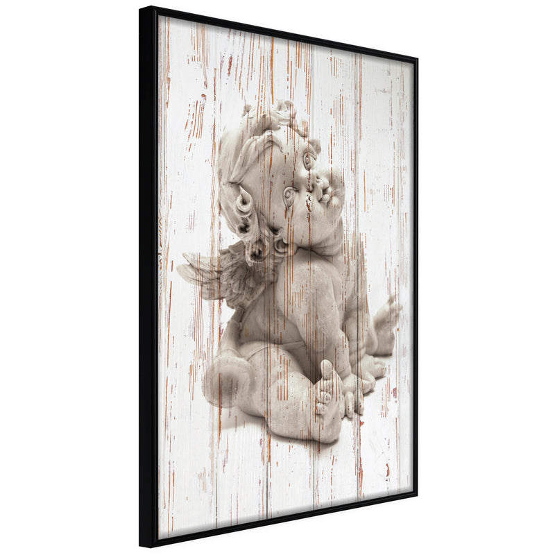 Poster - Winged Baby  - zwart