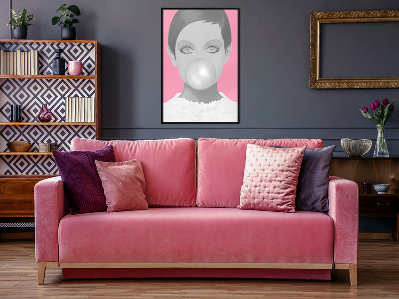 Poster - Twiggy  - zwart