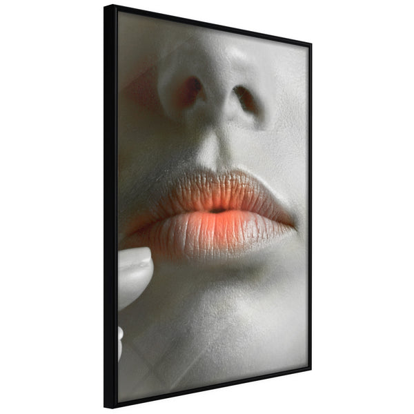 Poster - Ombre Lips  - zwart