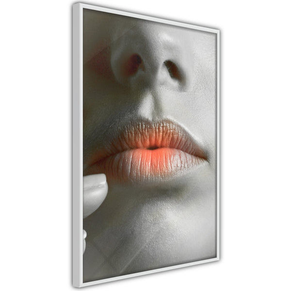 Poster - Ombre Lips  - wit