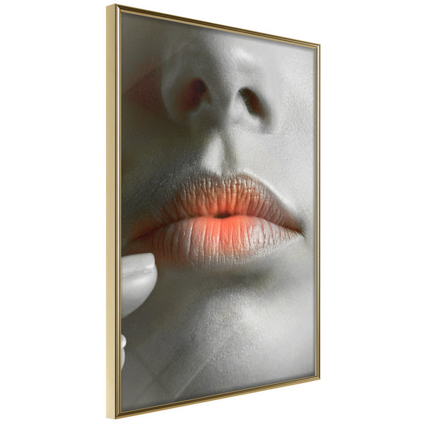 Poster - Ombre Lips  - goud