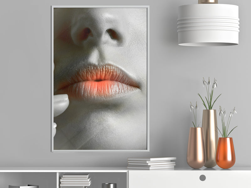 Poster - Ombre Lips  - wit