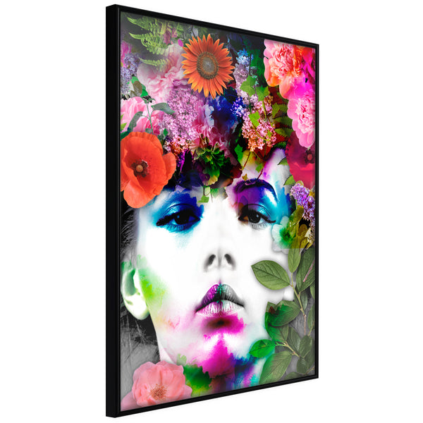 Poster - Flower Coronet  - zwart