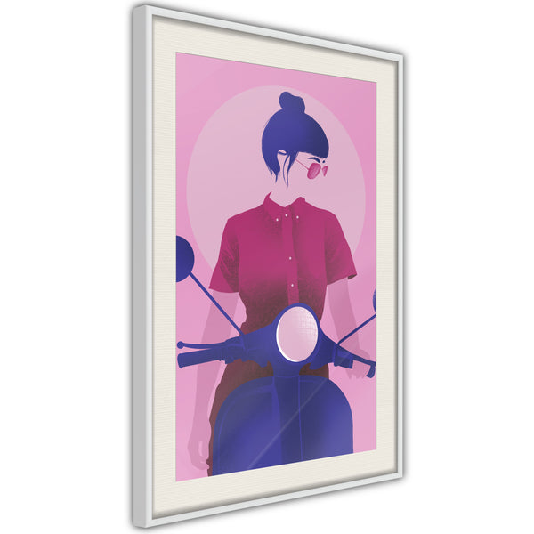 Poster - Independent Girl  - wit passepartout