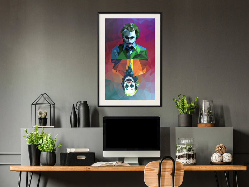 Poster - Two Faces of a Villain  - zwart passepartout