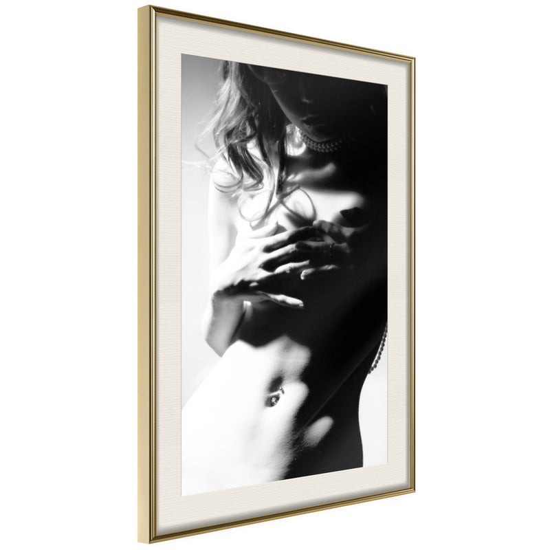 Poster - Feminine Beauty  - goud passepartout