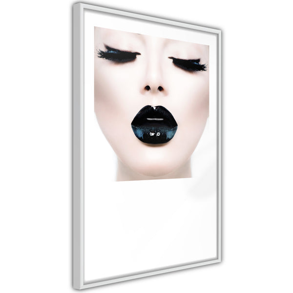 Poster - Black Lipstick  - wit