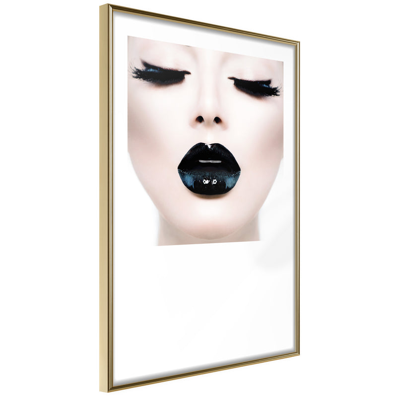 Poster - Black Lipstick  - goud