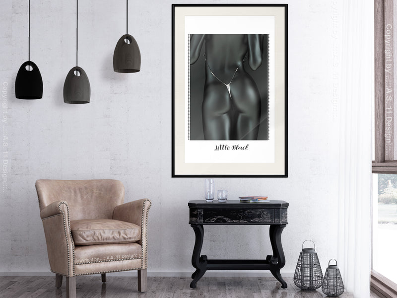 Poster - Beauty of the Female Body  - zwart passepartout