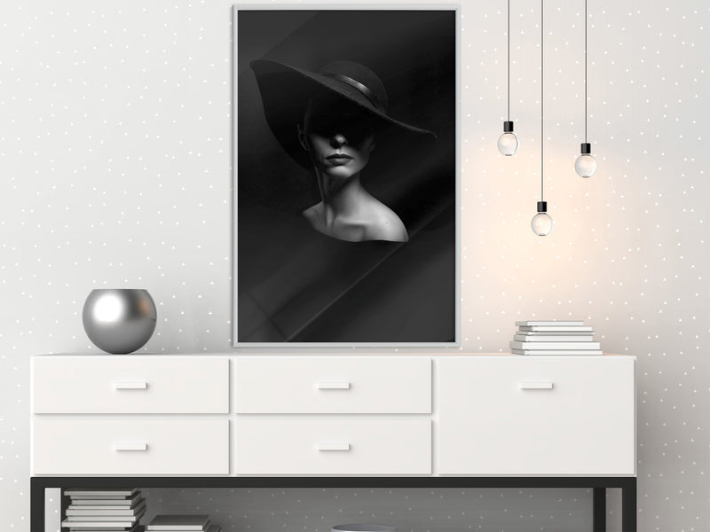 Poster - Woman in a Hat  - wit