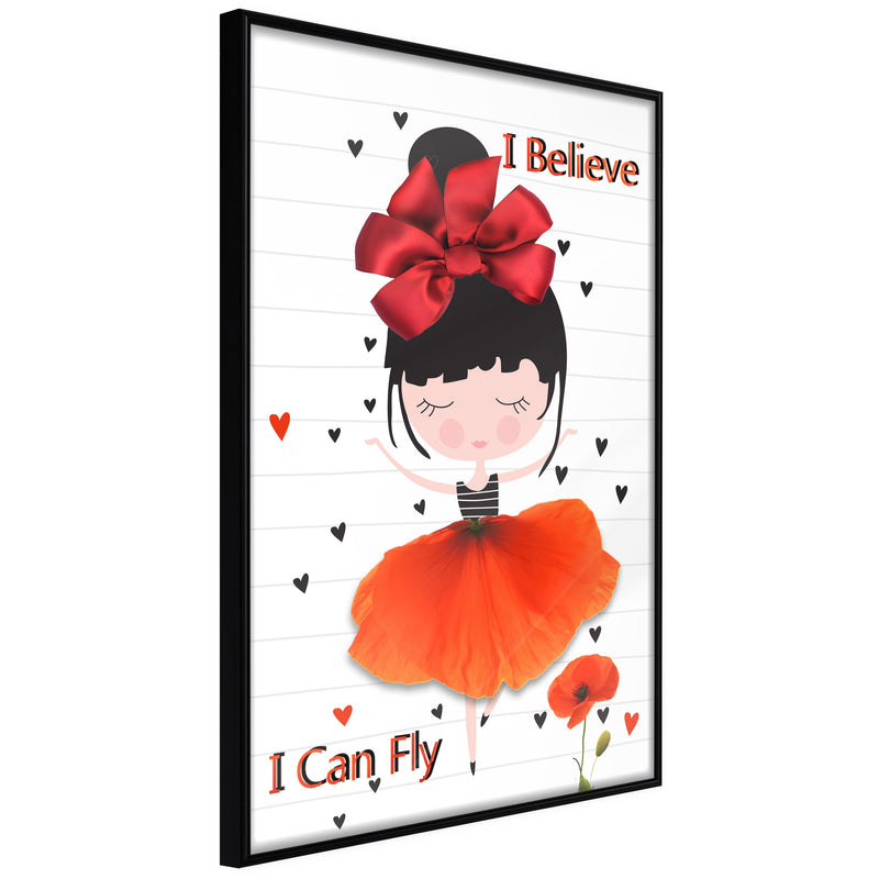 Poster - Poppy Dancer  - zwart