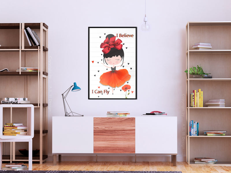 Poster - Poppy Dancer  - zwart