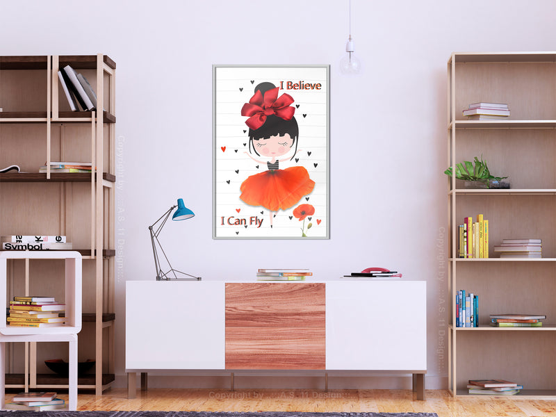 Poster - Poppy Dancer  - wit