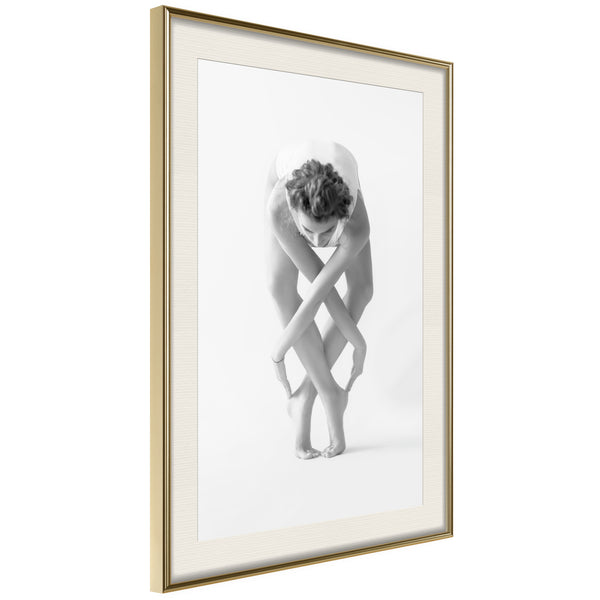 Poster - Interlaced Body  - goud passepartout