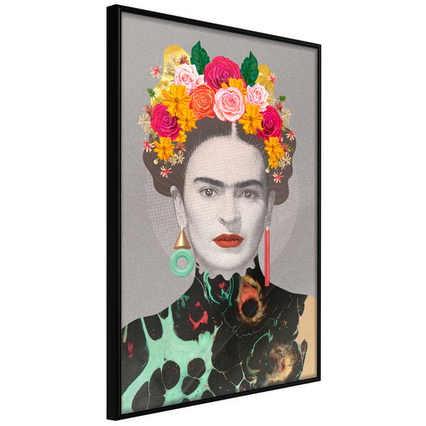 Poster - Charismatic Frida  - zwart