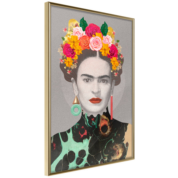 Poster - Charismatic Frida  - goud