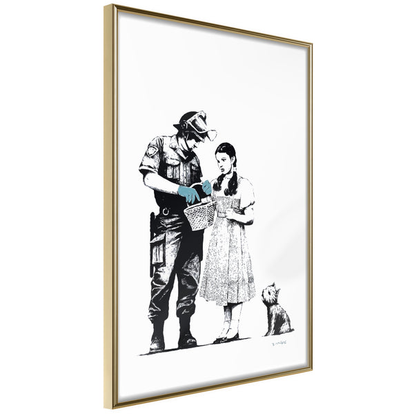 Poster - Banksy: Stop and Search   - goud