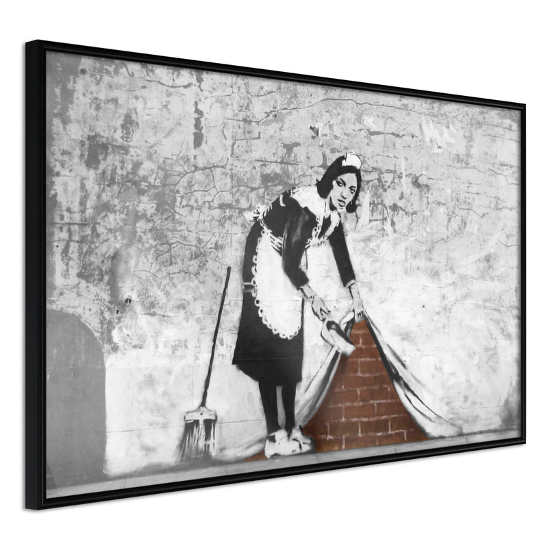 Poster - Banksy: Sweep it Under the Carpet  - zwart